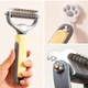Колтунорез Taotaopets 04A4414 Yellow для удаления подшерстка шерсти для собак и кошек - изображение 3