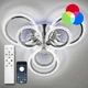 Світильник світлодіодний стельовий LUMINARIA LILY RGB 90W 7R CHROME/ICE люстра LED (з пультом) (2221115435) - изображение 1