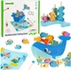 Дерев'яна розвиваюча гра Tooky Toy Кит і рибки багатофункціональна 4 в 1 (TH698) (6972633373681) - зображення 1