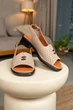 Жіночі шкіряні босоніжки DJUS SHOES Бежевий 36 розмір (23,5 см.) - зображення 8