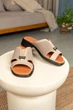 Жіночі шкіряні шльопанці DJUS SHOES Бежевий 288-1 41 розмір (27 см.) - зображення 5