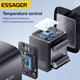 Зарядний пристрій Essager 65W GaN (2xType-C + USB-A) PD3.0 швидка зарядка Black - зображення 6