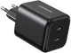 Сетевое зарядное устройство Ugreen X526 2xUSB-C 45W GaN Fast Charger Black (UGR-65058) - изображение 1