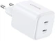 Сетевое зарядное устройство Ugreen X526 2xUSB-C 45W GaN Fast Charger White (UGR-65154) - изображение 1