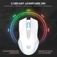 Ігрова бездротова мишка Onikuma C-105 Pro з RGB підсвіткою, 2.4GHz, 600-3600 DPI, 7 кнопок, безшумна миша для ПК та ноутбука, біла - зображення 4