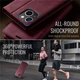 Чехол-книжка CaseMe RFID из нубука для iPhone 13 Бордовый - изображение 3