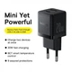 Сетевое зарядное устройство для Baseus Palm Fast Charger Type-C+USB 20W Black (P10111608113-00) - изображение 4