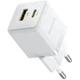 Мережевий зарядний пристрій Baseus Palm Fast Charger Type-C+USB 20W White (P10111608213-00) - зображення 1