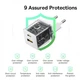 Мережевий зарядний пристрій Baseus Palm Fast Charger Type-C+USB 20W White (P10111608213-00) - зображення 8