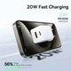 Мережевий зарядний пристрій Baseus Palm Fast Charger Type-C+USB 20W White (P10111608213-00) - зображення 10