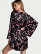 Халат Victoria's Secret Satin Short Robe M/L Чорний (29978170D) - зображення 2
