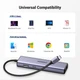 USB-хаб Ugreen CM512 USB-C to 3xUSB 3.0+HDMI 4K@30Hz+RJ45 Gigabit +PD Space Gray (UGR-15598) - изображение 11