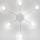 Люстра RAY SLIM 6xGX53 WHITE белая LUMINARIA 220V IP20 потолочный светильник под сменные LED лампы 950x55мм - изображение 2