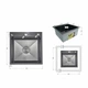 Lidz Handmade H5050HB Мийка для кухні інтегрована Decor Black PVD Honeycomb 2,5/0,5 мм LDH5050BDECPVD48369 - зображення 2