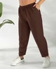 Жіночі льняні штани вільного крою Uaclothes 50-52 Коричневий (like37717-181481358) - изображение 3