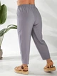 Жіночі льняні штани вільного крою Uaclothes 54-56 Сірий (like37712-181431359) - изображение 6