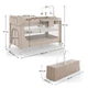 Кровать-манеж Kinderkraft Leody UP с пеленальным столиком Beige, 5902533930128 - изображение 7
