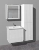 Тумба навесная Milleau CUBE 60 c умывальником Комо 60см для ванной комнаты, белая - изображение 2