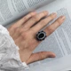 Серебряное кольцо с сапфиром nano, вес изделия 4,96 гр (2205975) - изображение 6