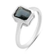 Серебряное кольцо с сапфиром nano 1.488ct, вес изделия 2,35 гр (2205999) - изображение 1