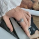 Серебряное кольцо с фианитами 0.22ct, вес изделия 2,07 гр (2197805) - изображение 7
