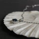 Серебряная подвеска с сапфиром 2.995ct, фианитами (2180883) - изображение 5