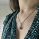 Серебряная подвеска с сапфиром 2.995ct, фианитами (2180883) - изображение 8