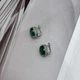 Срібні сережки з натуральним агатом 10.207ct (2170877) - зображення 3
