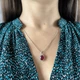 Серебряная подвеска с рубином 3.92ct, фианитами (2205326) - изображение 7