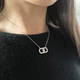 Серебряное колье с фианитами, вес изделия 3,97 гр (2209157) - изображение 9