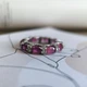 Срібна каблучка з натуральним рубіном 8.664ct, фіанітами, вага виробу 5,63 гр (2205197) - зображення 5