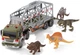 Ciężarówka Woopie transporter dinozaurów z efektami świetlnymi i dźwiękowymi 1:16 Zielona 57505 (5906280657505) - obraz 2