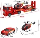 Zestaw pojazdów strażackich Woopie Laweta + Helikopter + Samochód z efektami świetlnymi i dźwiękowymi 1 :12 Czerwony 55341 (5906280655341) - obraz 6