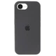 Чехол Fiji Silicone Case для Apple iPhone 17e бампер накладка Soft Touch с микрофиброй Carbon Grey - изображение 1