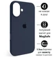 Чохол Silicone Premium case MagSafe з захистом камери та дисплея для iPhone 17 Full Protective dark blue 7975 - изображение 1