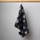 Махровое кухонное полотенце Сердечки 40х60 см 300г/м2 GM Textile (Черный) - изображение 2
