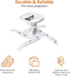 Кронштейн для проектора, Amazon Basics Tilting Ceiling/Wall Bracket 15kg білий стельовий/настінний, 360°/нахил +/-15°/60° - зображення 6