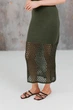 Женское вязаное платье Жюстин ART KNIT оливковое, M-L 044032 - изображение 5