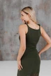 Женское вязаное платье Жюстин ART KNIT оливковое, M-L 044032 - изображение 6