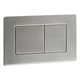 Панель смыва Koer KT-0612-02 240x160x10mm из нержавеющей стали, кнопка квадратная SUS304 (KR6120) - изображение 1