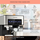 Кофеварка Klarstein Arabica Comfort сенсорная панель управления 1350W Нержавеющая сталь (10035655) - изображение 5