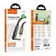 Кабель Hoco U150 Type-C - Type-C PD60W (3A) 1.2м нейлоновый для быстрой зарядки с боковым штекером и подставкой Black - изображение 6