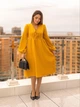 Молодежное женское платье свободного кроя Fashion 42/44 горчичный - изображение 1