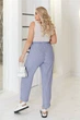 Жіночі лляні штани в смужку Uaclothes 58/60 Синій (like37731-181621373) - изображение 3