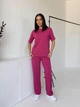 Жіночий легкий спортивний костюм (футболка+штани) Uaclothes 54-56 Малиновий (like37718-181491359) - зображення 4