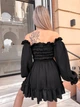 Жіноча легка міні сукня з відкритими плечима Uaclothes 42-44 Чорний (like37791-182221349) - изображение 5