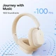Бездротові Bluetooth навушники Baseus Bowie H1i Noise - Cancellation Wireless Headphones |портативна стерео гарнітура, Bluetooth 5.3, AUX, Type-C, до 100 годин відтворення, 600 мАг, вбудований мікрофон, шумозаглушення| Бежевий - зображення 5
