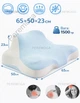 Ортопедична подушка Memory Foam 65×50×23 см для ніг та шиї – ергономічна, з ефектом пам'яті синя KT8001212 - зображення 1
