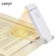 Аккумуляторная LED лампа прищепка для чтения USB, портативный фонарик для книги, 3 режима, белая - изображение 4