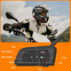 Bluetooth-гарнітура для шолома Houtonsen V4 Plus (2 шт), до 1500 м, Bluetooth 5.0, Qualcomm, 30 годин, інтерком 4 райдери - зображення 5